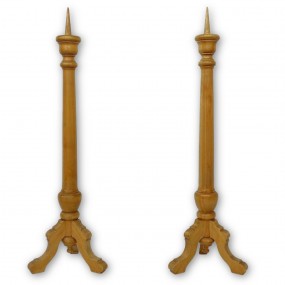 Wooden candlesticks