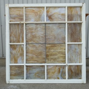 Wooden windows with Tiffany glass