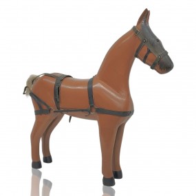 Wooden carved horse, folk art sculpture 