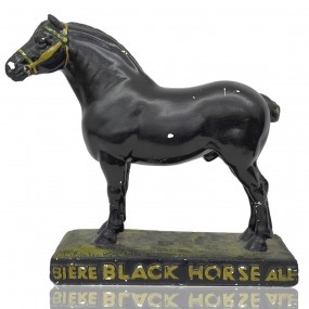#58035 - 215$ Cheval, statue en plâtre de la bière Black Horse Ale, enseigne publicitaire 