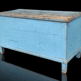 Antique blanket chest, original color 