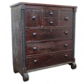 #54088 - 450$ Antique bonnet chest of drawers 