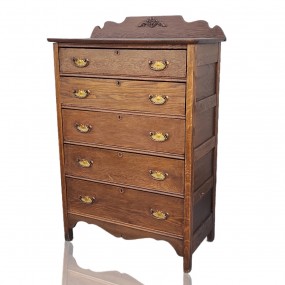 Commode antique en chêne, bureau