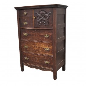 Antique oak chest of drawers