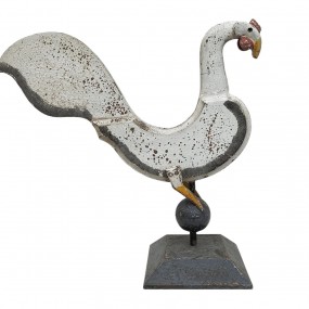 #58042 - 785$ Coq en bois sculpté et signé Michel Fortin, sculpture art populaire 