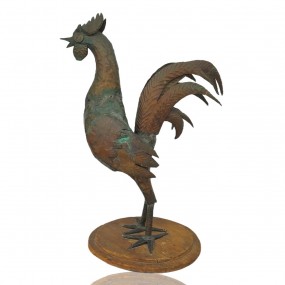 Folk art copper rooster