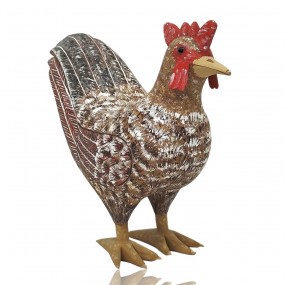 #57975 - 295$ Coq sculpté en bois, sculpture art populaire, poule
