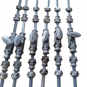 Antique cast iron cremone bolts, window hardware