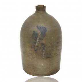 #57986 - 110$ Cruche de marchand décorée d'une fleur bleue cobalt 