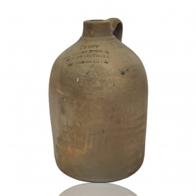 Antique stoneware jug signed J-P Guy from Quebec 