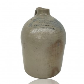 Antique Montreal stoneware jug 