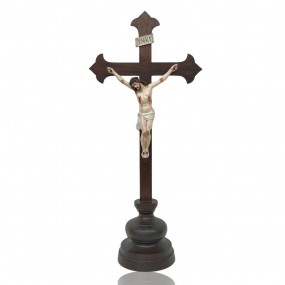 #58017 -  Crucifix antique avec corpus en plâtre