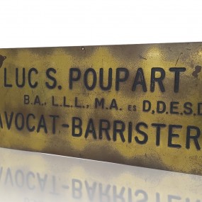 Enseigne publicitaire de bureau d'avocat, pancarte, affiche 