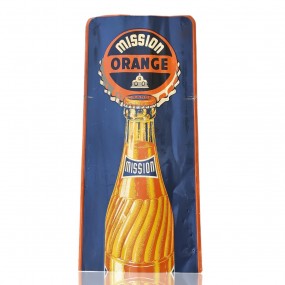 Vintage mission orange advertising sign (hass been cutting)