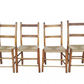 Set of 4 rustic chairs 
