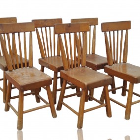 #60776 -  Set of 6 1970 chairs 