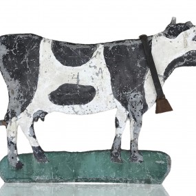 Antique metal cow weahtervane 