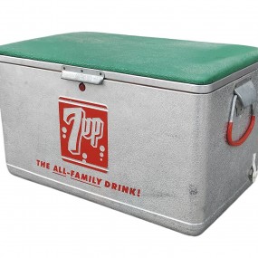 Vintage 7up advertising cooler 