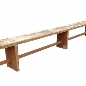 Grand banc de galerie avec piétement à traverse