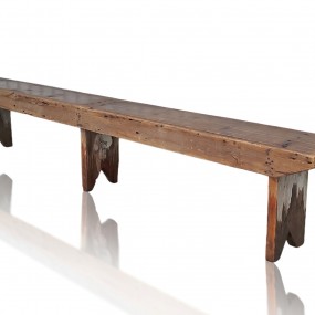 Long wooden bench 