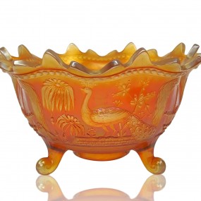 Carnival glass Peacock at the fountain bowl 