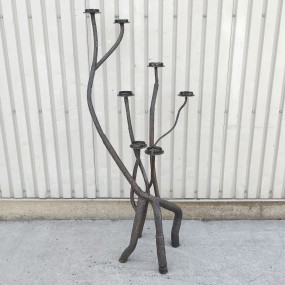 Artisanal metal candlestick 