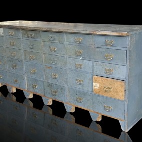 Antique multi-drawers counter, workbench