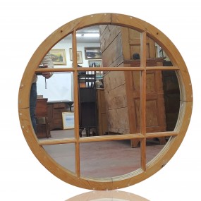 Grand miroir mural, création à partir d'un ancien châssis 