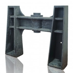 Large wooden industrial mold, impressive workshop piece