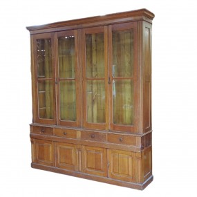 Antique oak bookcase cupboard 