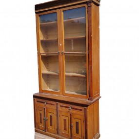 Grande armoire vitrée, bibliothèque, vaisselier