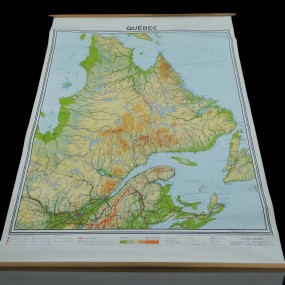 Large Québec relief school map