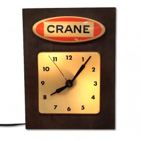 Vintage advertising crane clock 