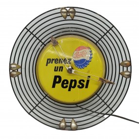 Horloge publicitaire décorative Pepsi-Cola (non-fonctionnelle)