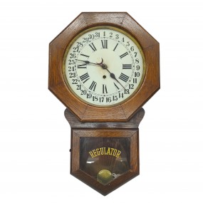 Regulator wall clock signed Arthur Pequegnat