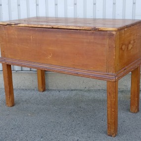 Old pine dough hutch, forged nails