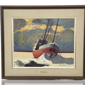 Oil on masonite signed Bruno Côté, painting (16'' x 20'')