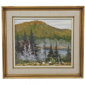 Oil on masonite signed Christian Bergeron 12 x 10, painting 