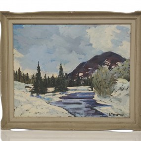 Huile sur masonite signée Jean-Paul Frenette (24'' x 30''), peinture, tableau 