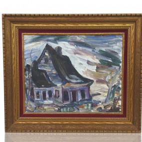 Oil on masonite signed Roalnd Tremblay