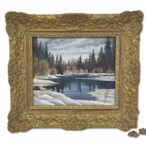 #53875 -  Paul M. Bégin oil on canvas, painting 