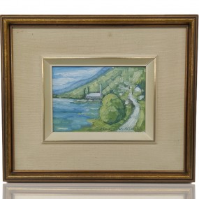 Huile sur toile signée Constantineau, tableau, peinture 
