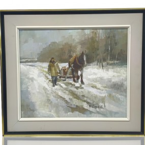 Huile sur toile signée Hamel, peinture, tableau