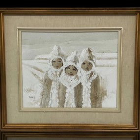 Huile sur toile signée Serge Dubreuil, peinture, tableau
