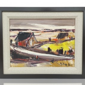 Huile sur toile signée Stelio Sole, peinture, tableau 