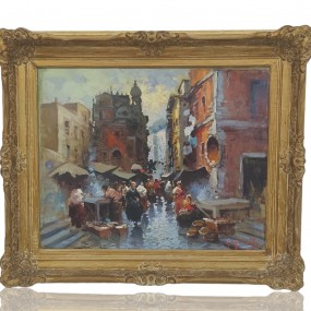 Huile sur toile signée, tableau, peinture