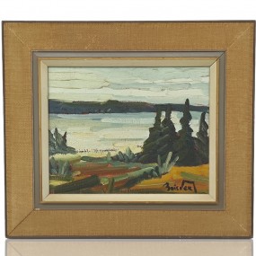 Huile sur toile, tableau, peinture signée Normand Boisvert 