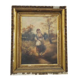 #58529 - 135$ Grand tableau, non signée, huile sur toile