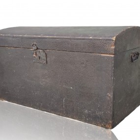 Antique dome top chest, original color and square nails assembly