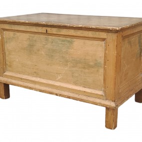 Antique wooden blanket chest, box 
